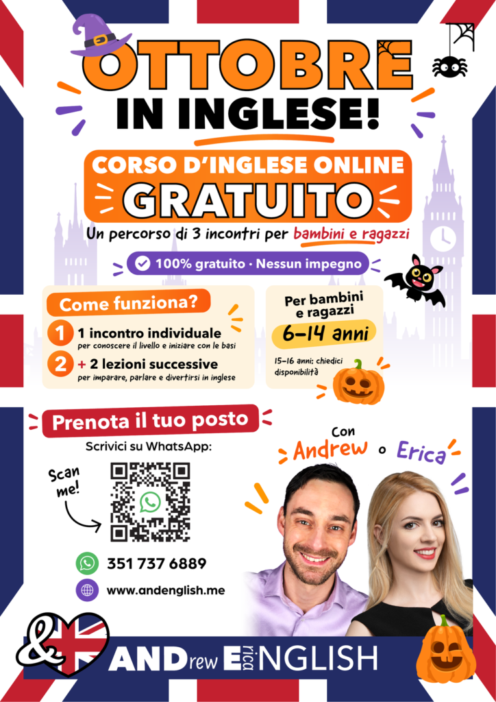 Ottobre in Inglese – corso d'inglese online gratuito